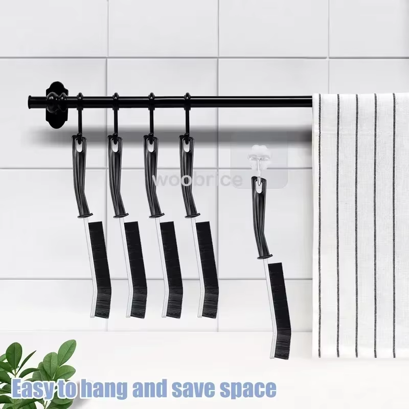 Hard-Bristled Crevice Cleaning Brush Gap Cleaning Brush Tool All-Around Stiff Angled Bristles for Bathroom Kitchen Cleaning Tool